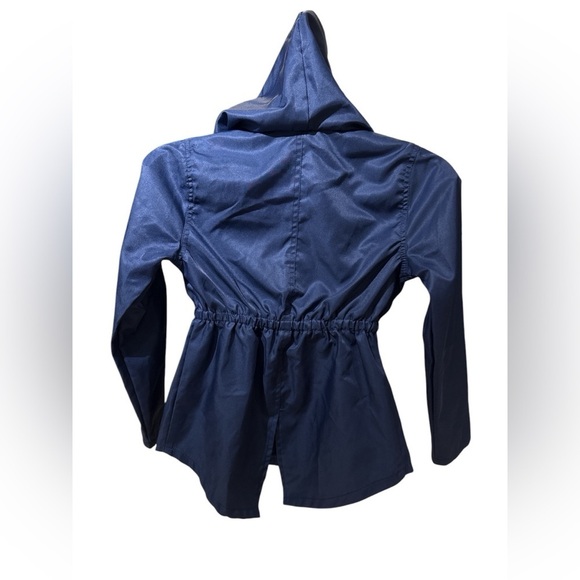 3/$20 Belle du Jour Girls Navy Blue Hooded Jacket Sequin Accents Size M - Picture 8 of 9